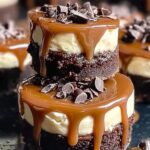 No Bake Chocolate Caramel Cheesecake Bites