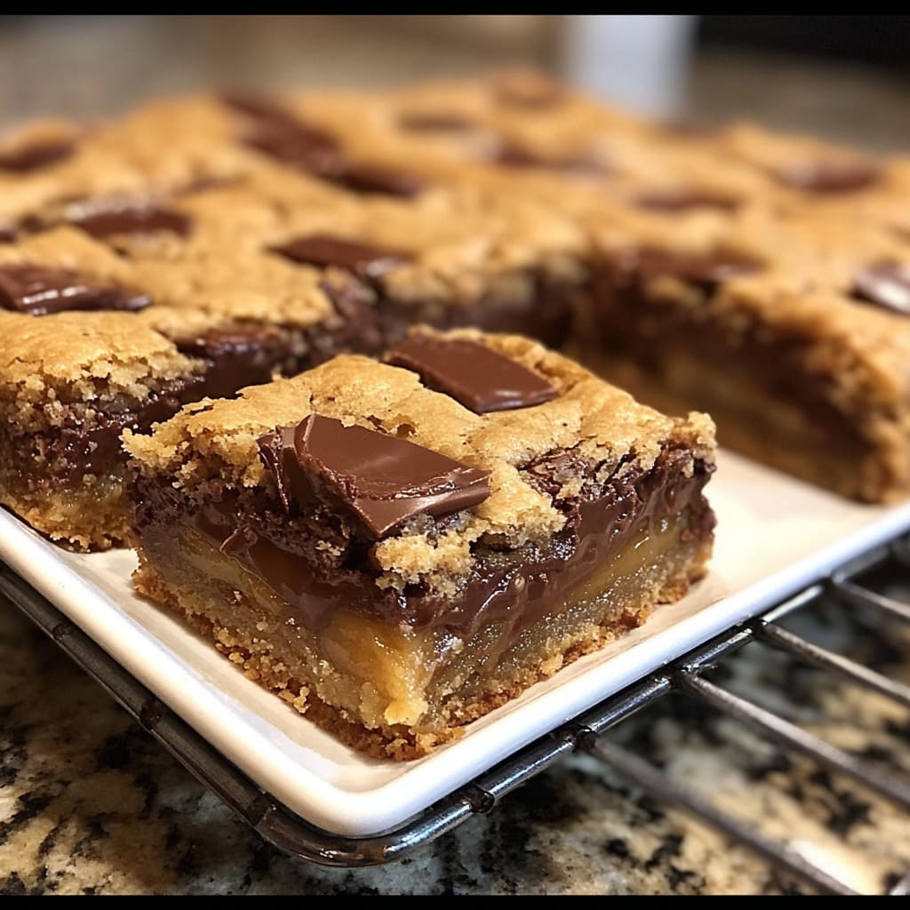 Peanut Butter Cup Gooey Cookie Bars