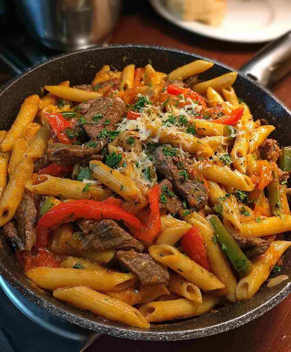 Pepper Steak Pasta  Easy Weeknight Dinner Recipe