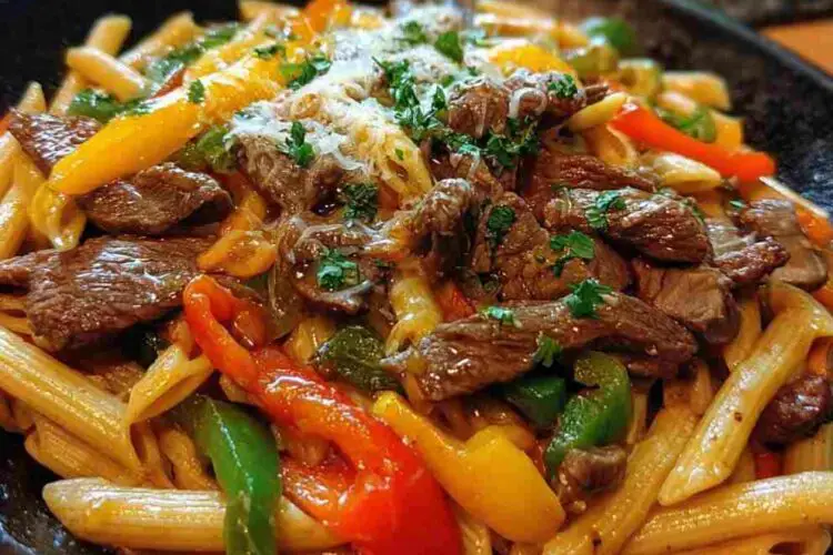 Pepper Steak Pasta Easy Weeknight Dinner Recipe