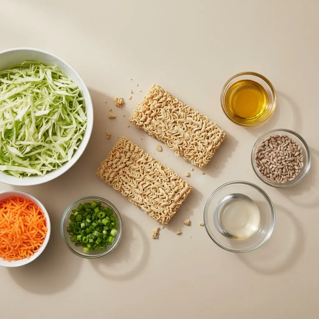 Ramen Noodle Salad with Cabbage ingredients