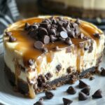 Salted Caramel Chocolate Chip Cheesecake