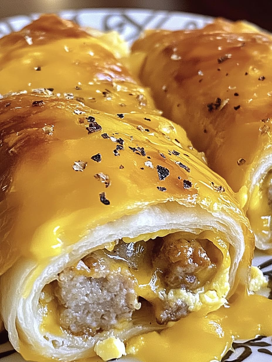 Sausage, Egg, and Cheese Breakfast Roll-Ups