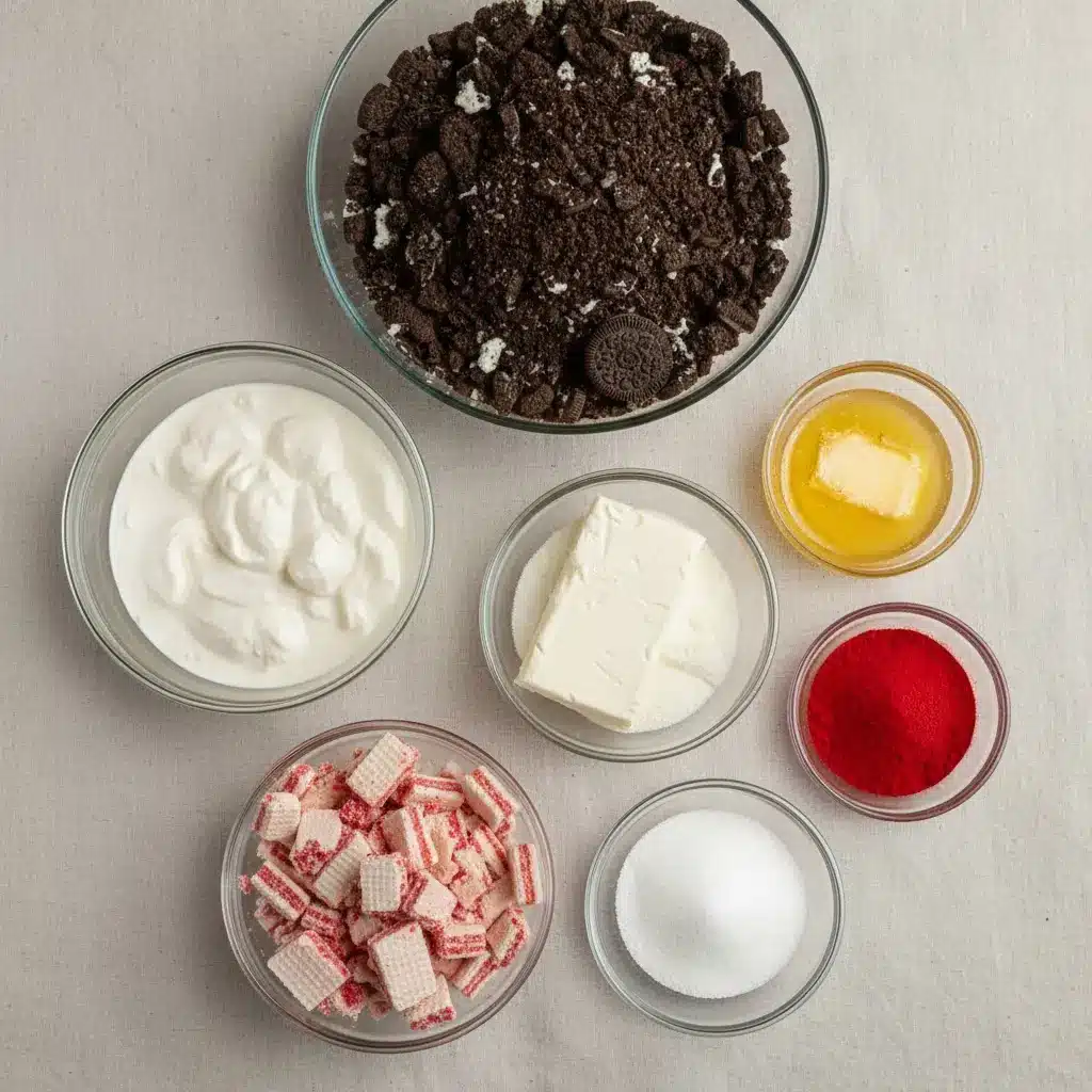 Sernik Raffaello with Coconut and Strawberry Mousse ingredients