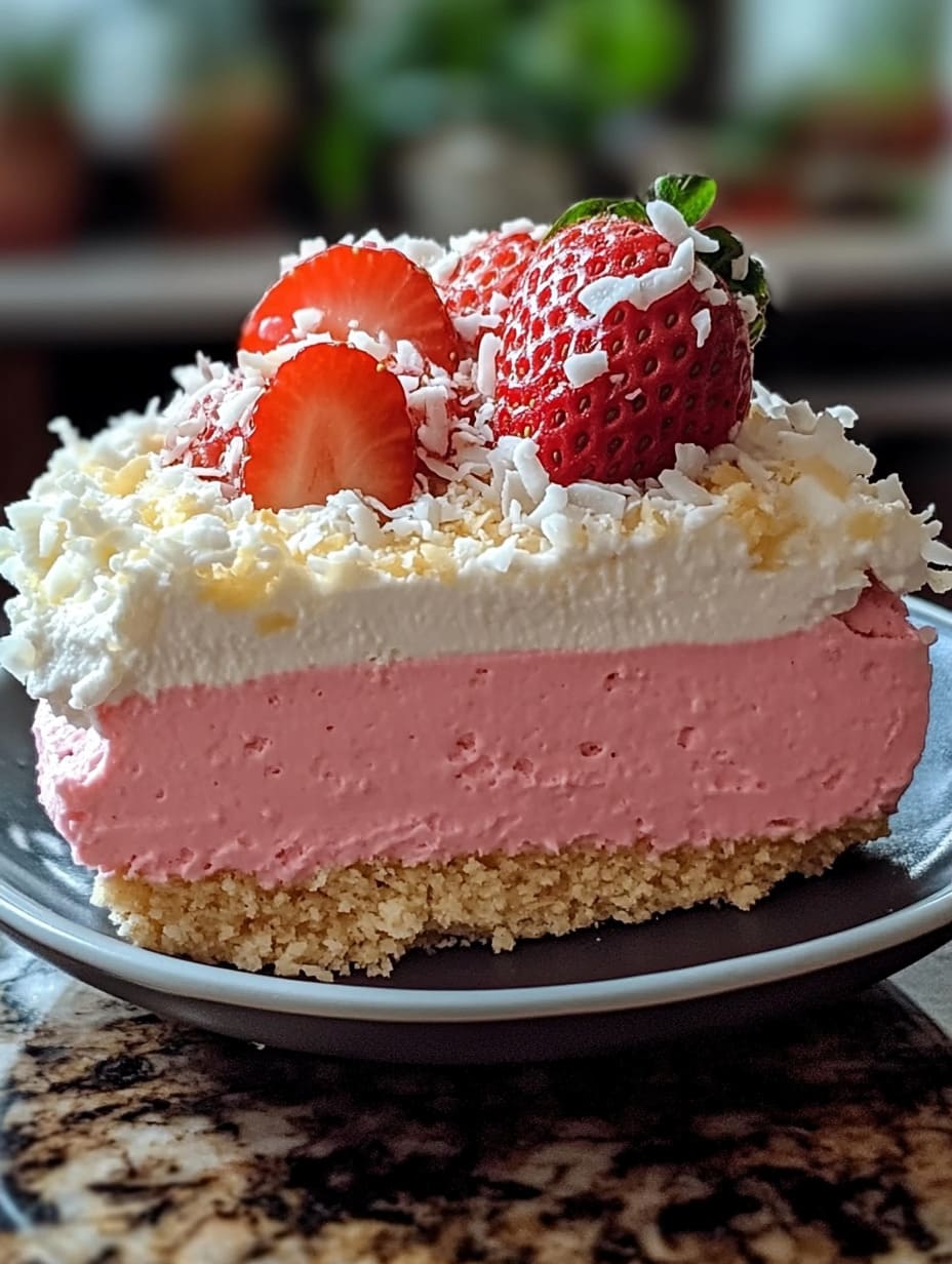 Sernik Raffaello with Coconut and Strawberry Mousse