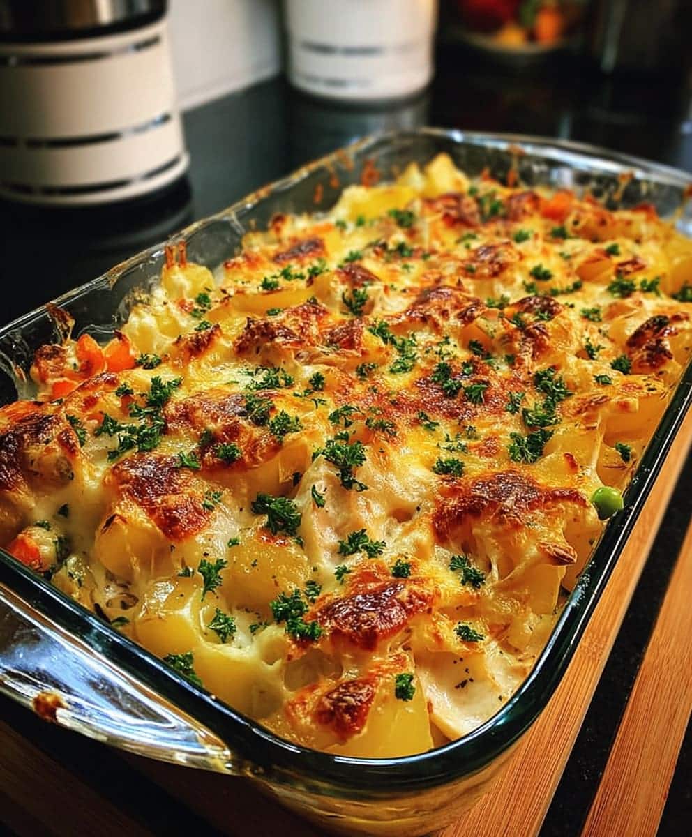 Spring Veggie Chicken Potato Casserole
