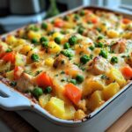 Spring Veggie Loaded Chicken Potato Casserole
