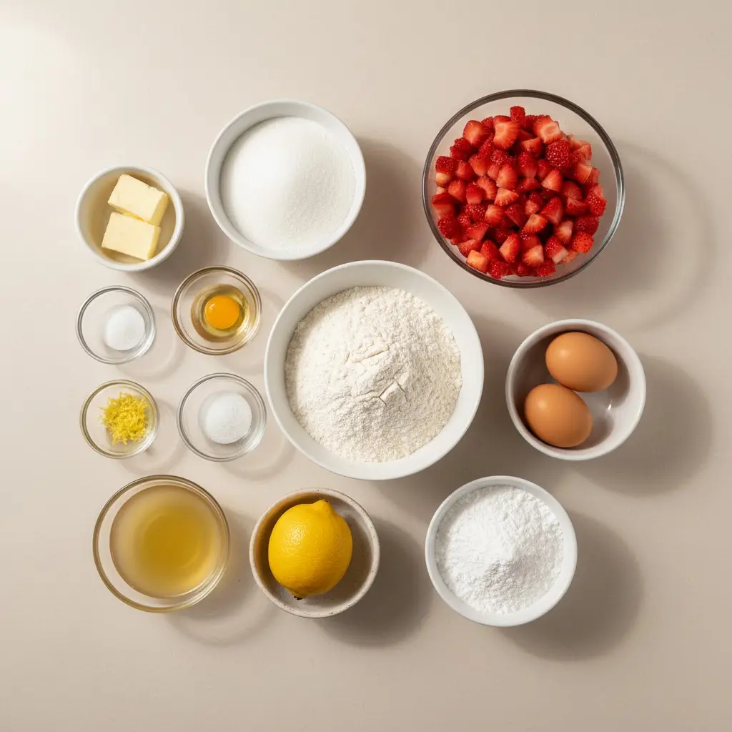 Strawberry Lemonade Cookies ingredients