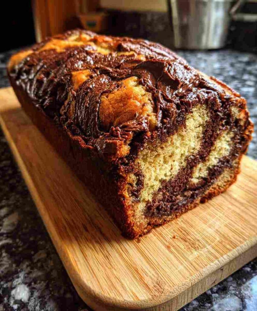 Nutella Swirled Banana Bread