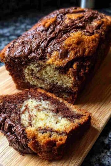 Nutella Swirled Banana Bread
