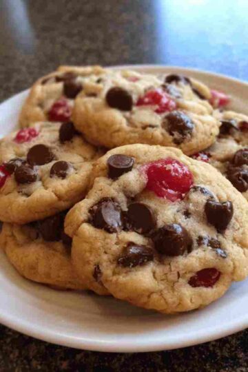 Maraschino Cherry Chocolate Chip Cookies