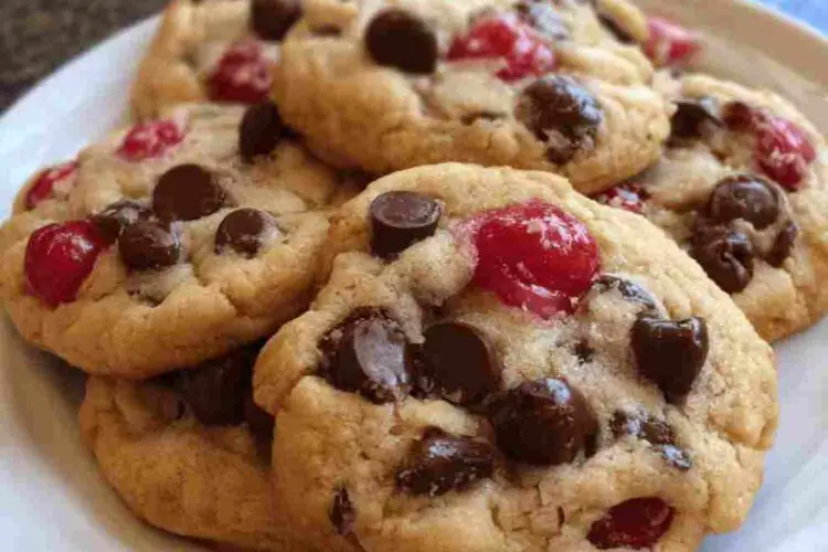 Maraschino Cherry Chocolate Chip Cookies