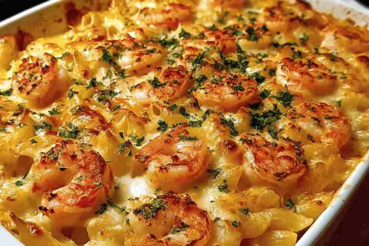 Shrimp Scampi Pasta Bake