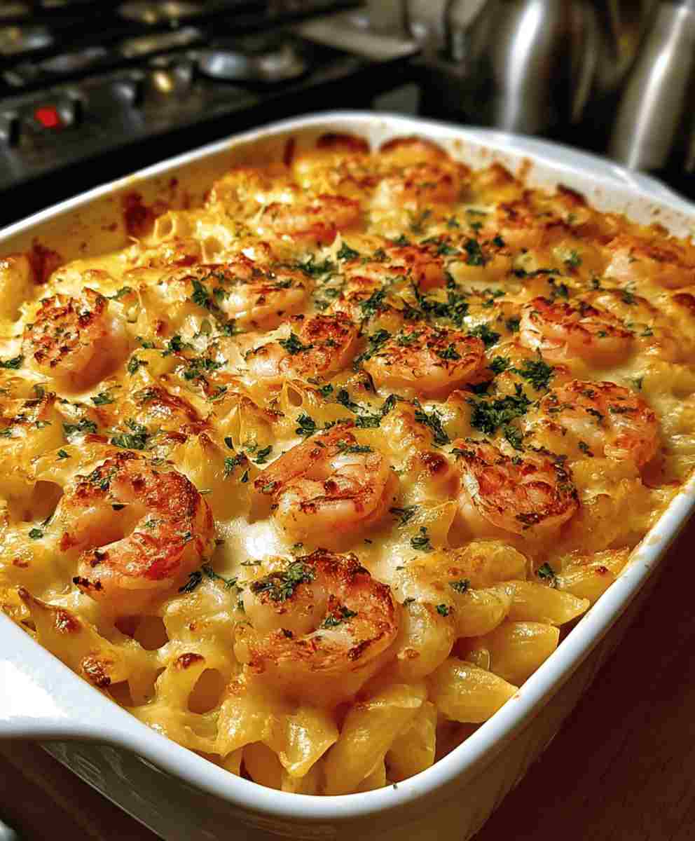 Shrimp Scampi Pasta Bake