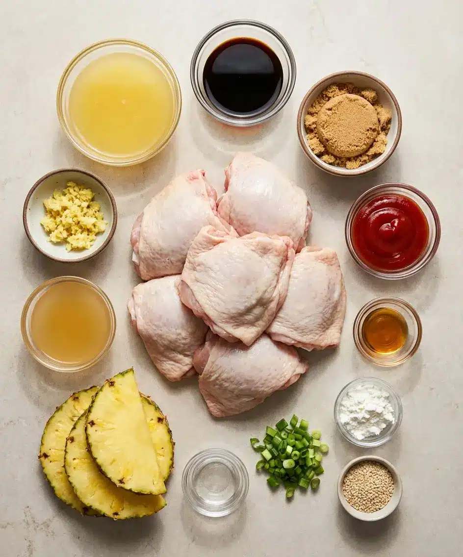 Baked Huli Huli Chicken with Pineapple Glaze ingredients