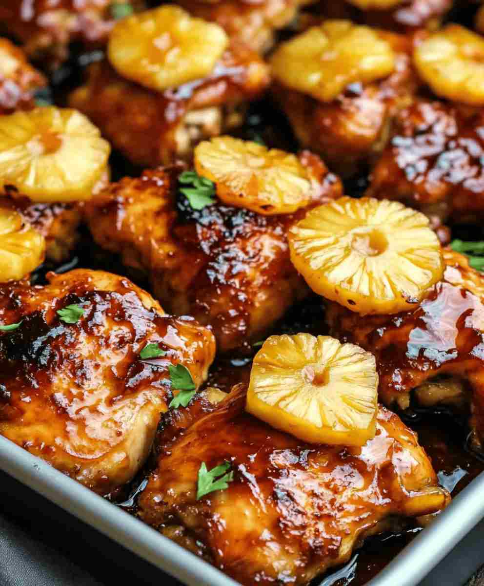Baked Huli Huli Chicken with Pineapple Glaze