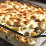 Beef Alfredo Ziti Casserole