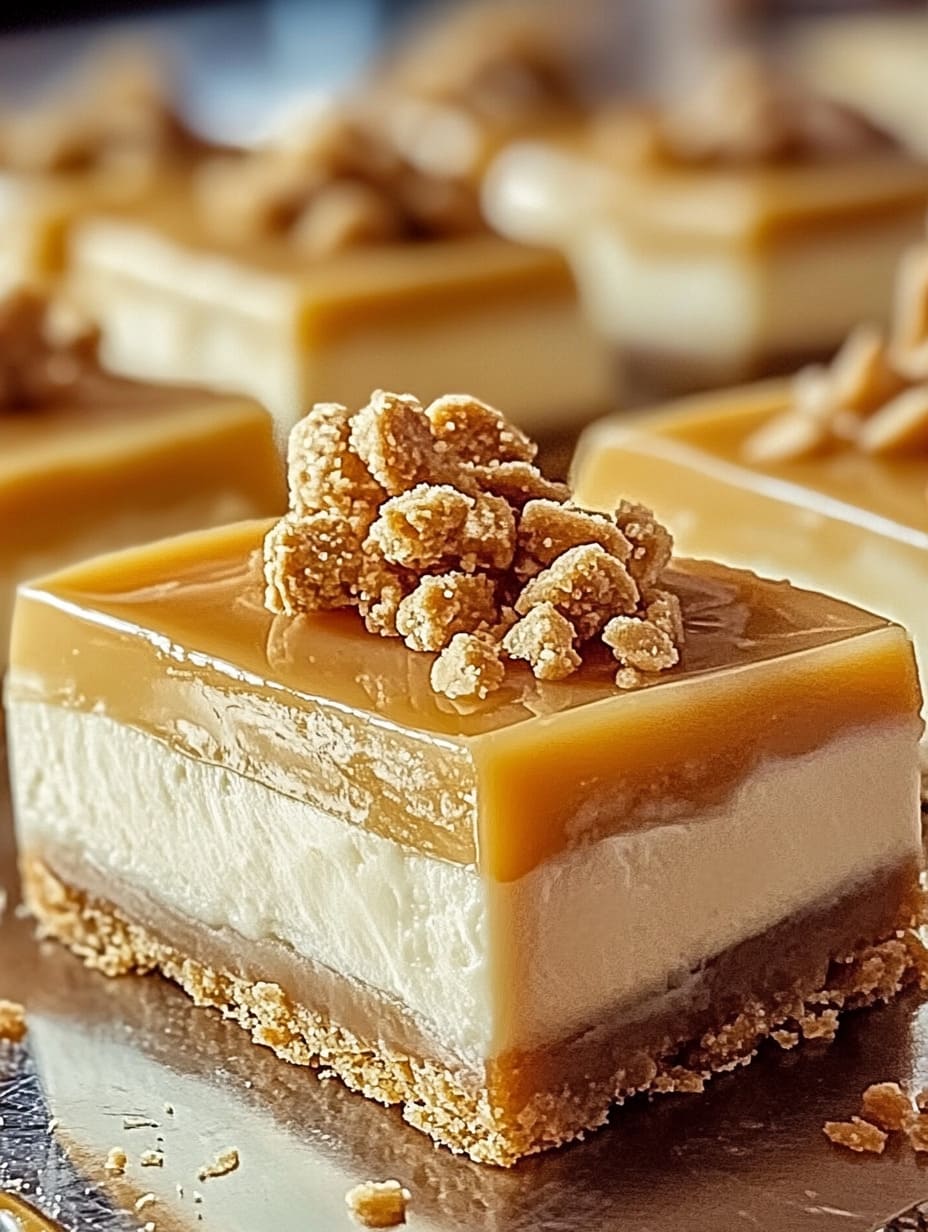Butterscotch Graham Cracker Cheesecake Bars