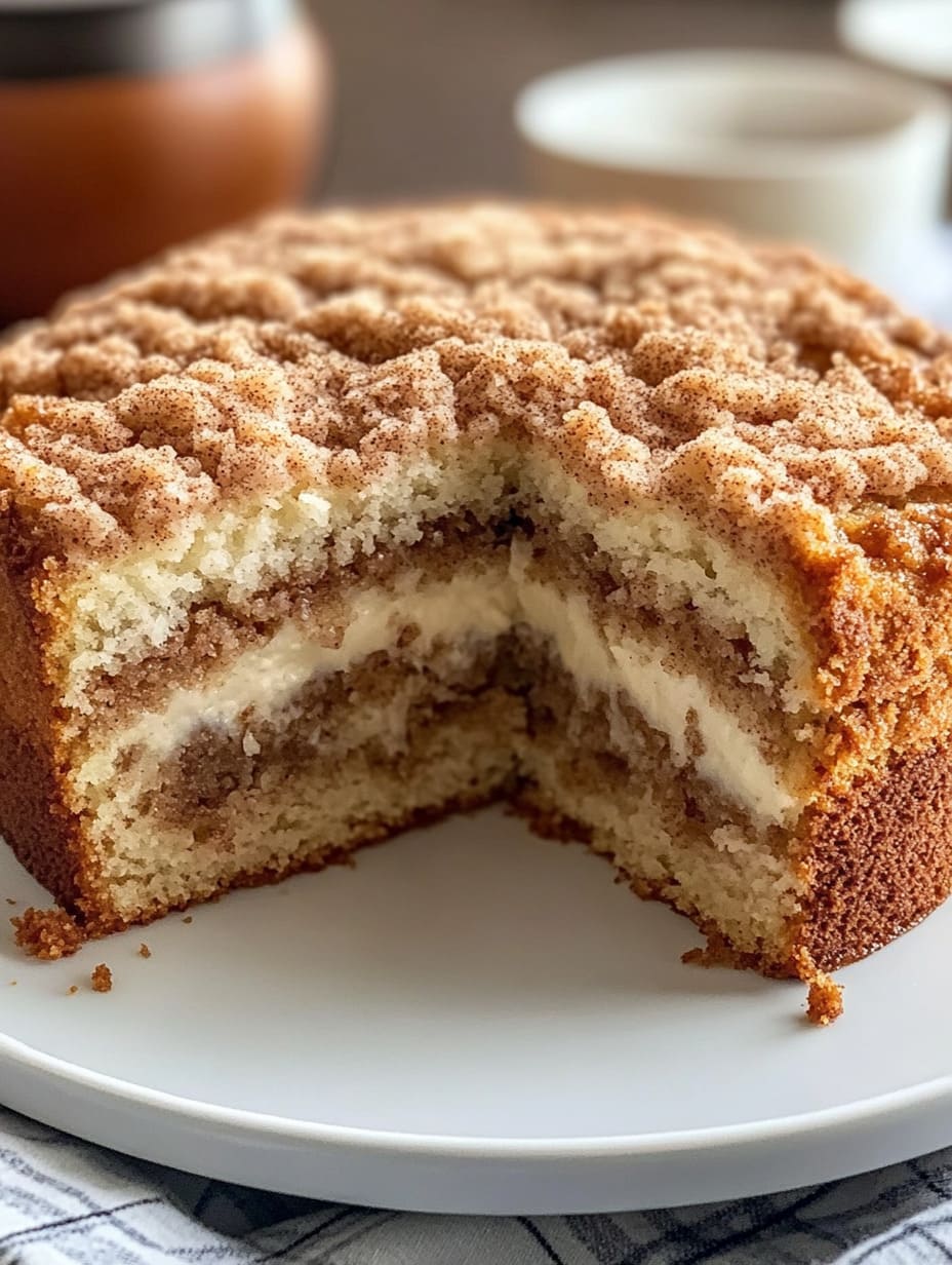 Cake Mix Coffee Cake with Cinnamon Crumble