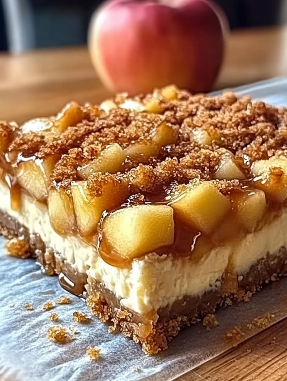 Caramel Apple Cheesecake Bars
