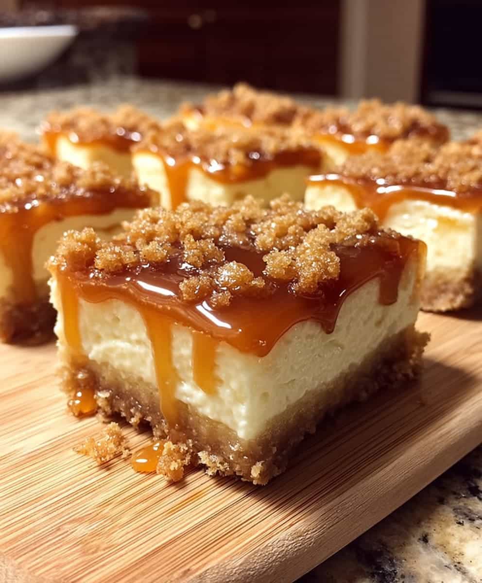 Caramel Apple Cheesecake Bars