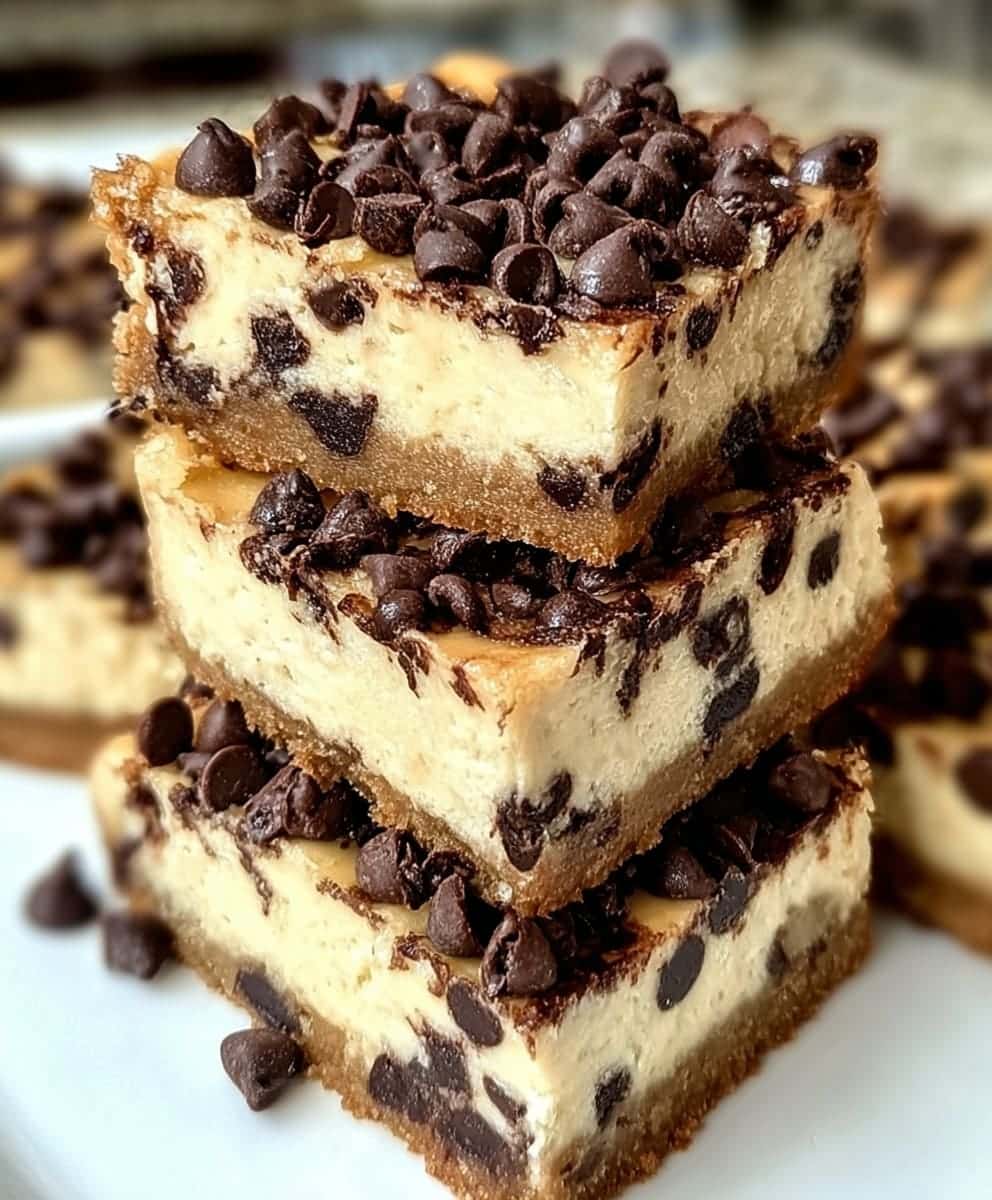 Chocolate Chip Cookie Cheesecake Bars