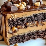 Chocolate Snickers Cake – Rich Layered Candy Bar Dessert