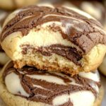 Coffee Swirled Marbled Chocolate Cream Cheese Cookies