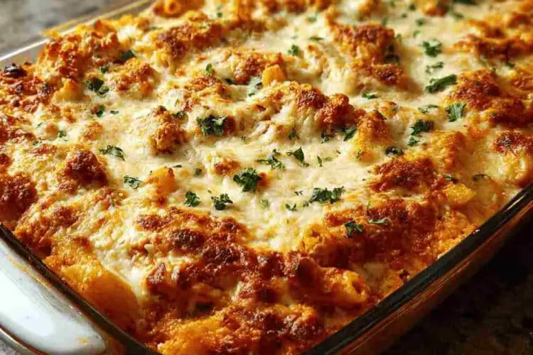 Dump Bake Chicken Parmesan Casserole