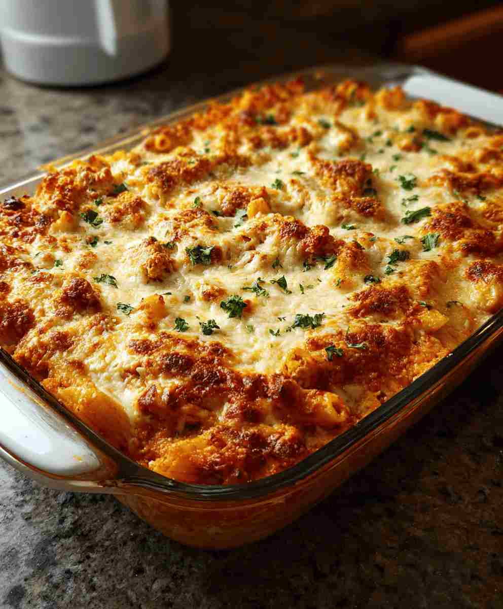 Dump Bake Chicken Parmesan Casserole