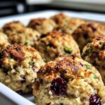 Festive Cranberry Turkey Stuffing Balls