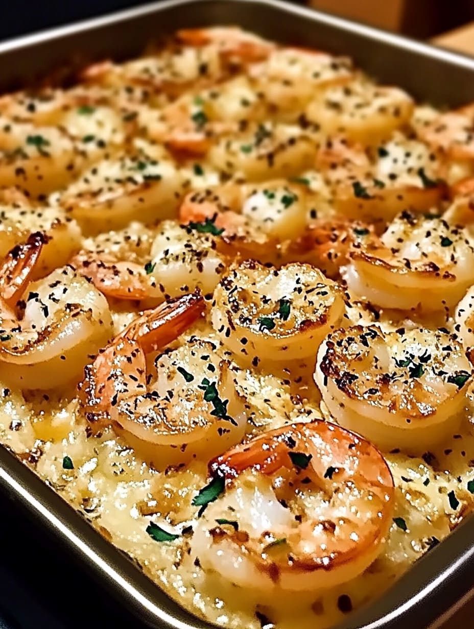 Garlic Parmesan Baked Shrimp