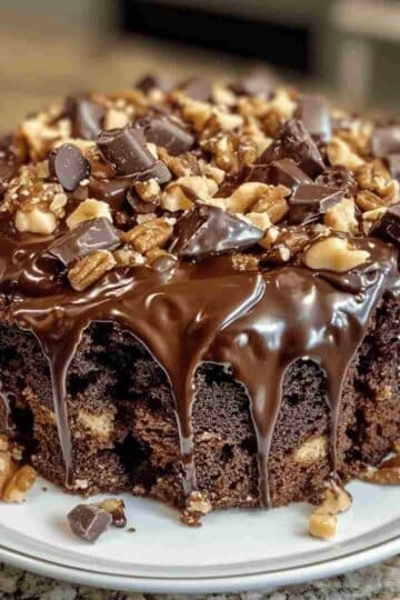 German Chocolate Poke Cake