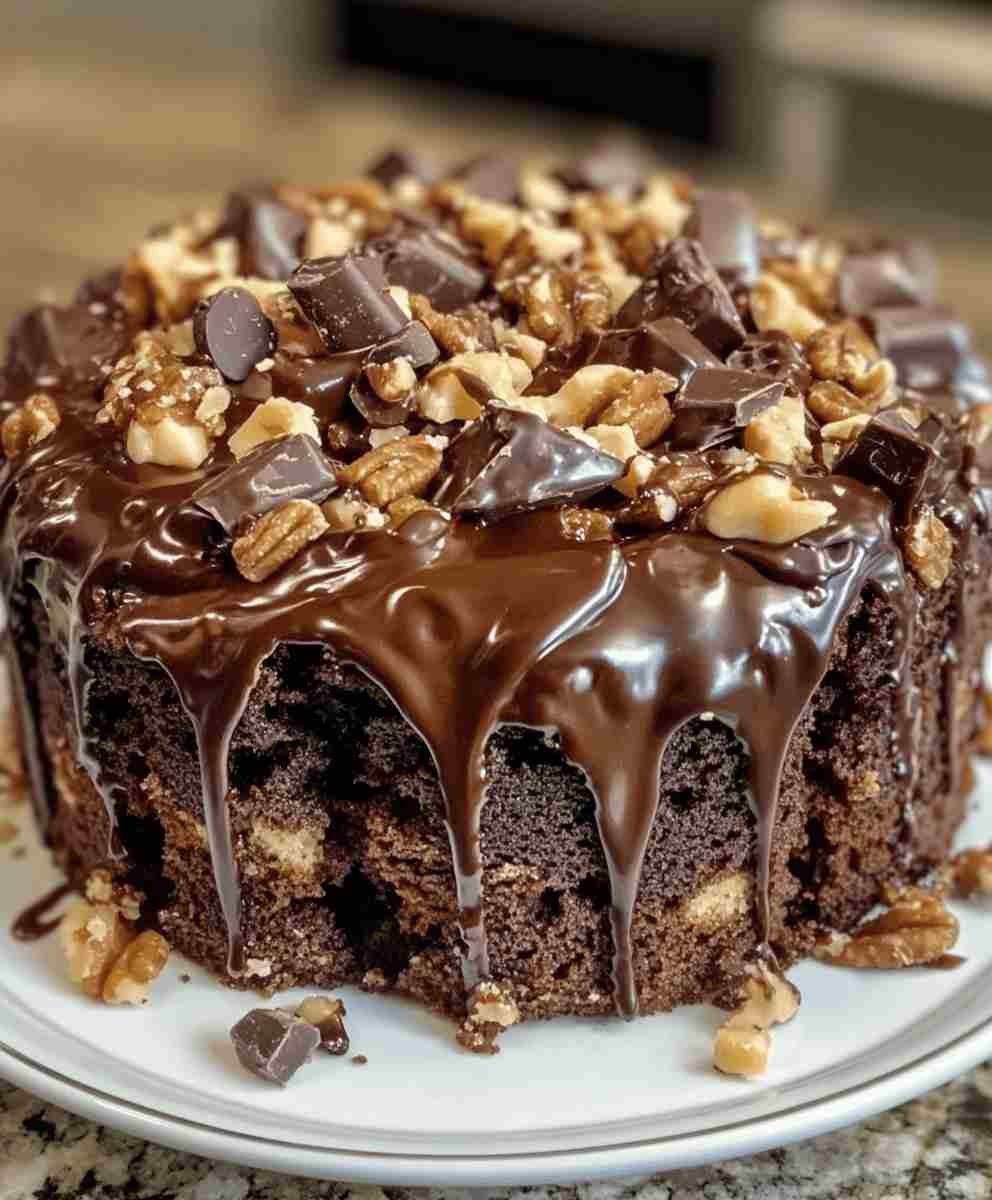 German Chocolate Poke Cake