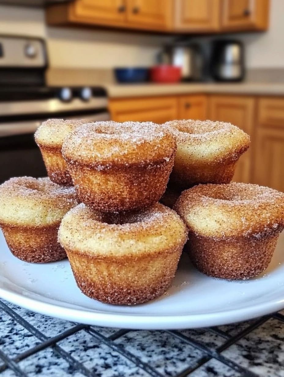 Grandma’s Fluffy Cinnamon Sugar Donut Muffins Recipe