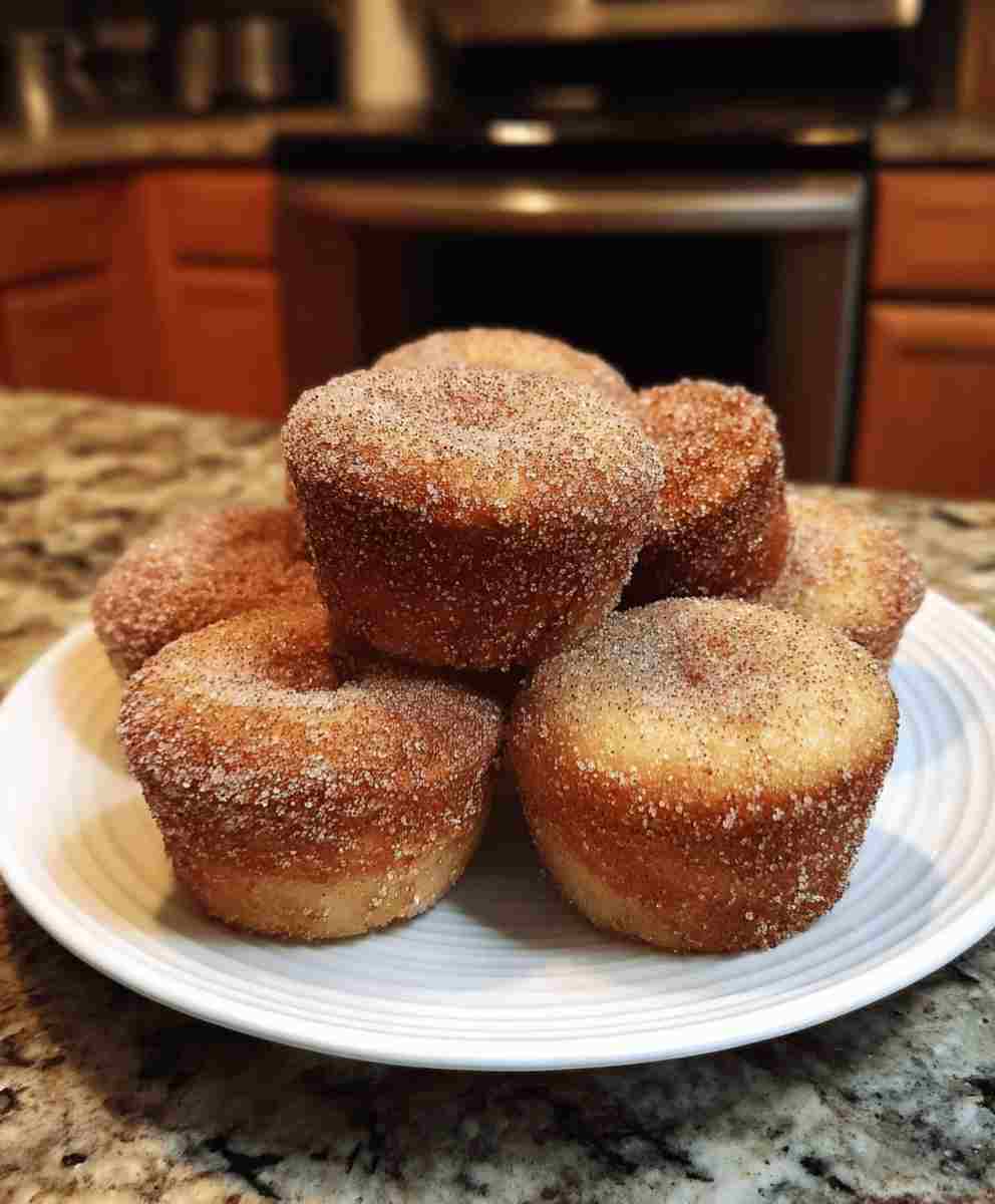 Grandma’s Fluffy Cinnamon Sugar Donut Muffins Recipe