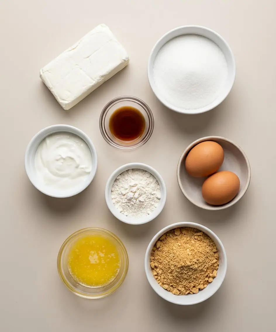 Mini Classic Cheesecakes ingredients