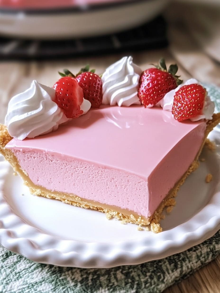 No-Bake Strawberry Cream Cheese Jello Pie