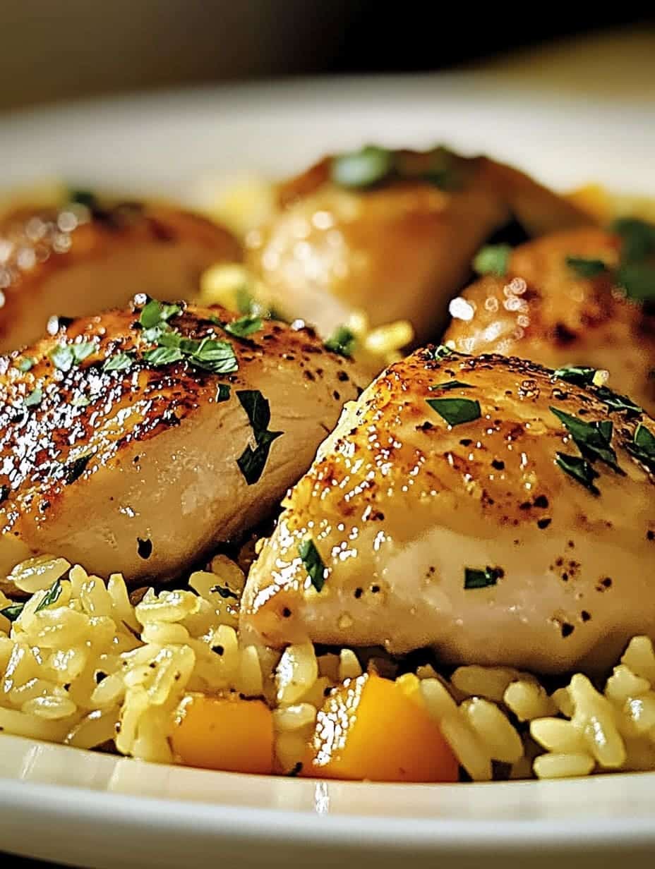 Oven Baked Chicken and Rice – Easy One Pan Dinner