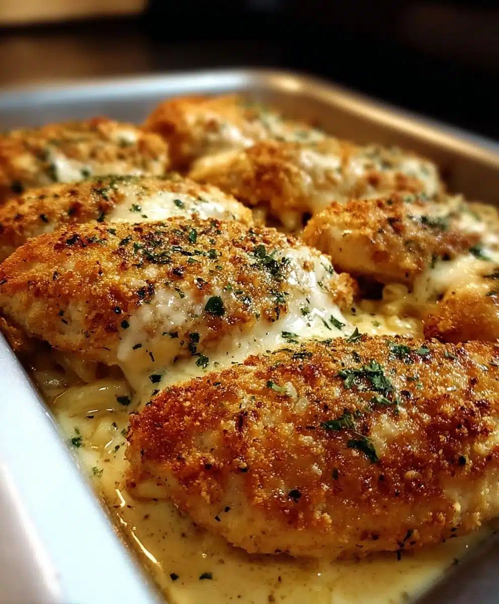Parmesan Chicken Bake Easy Crispy Cheesy Dinner