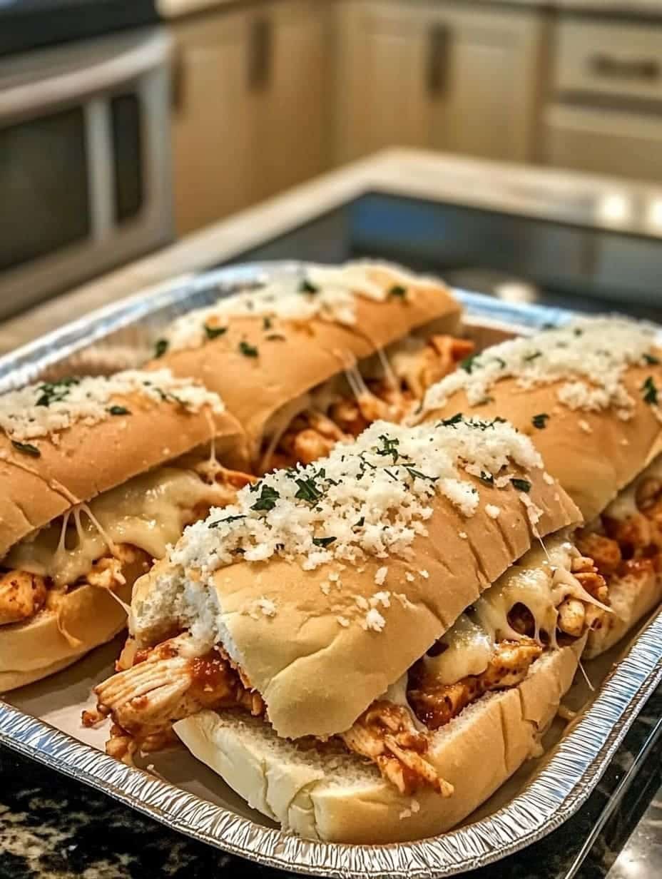 Slow Cooker Parmesan Garlic Chicken Sandwiches – Easy Dinner Recipe