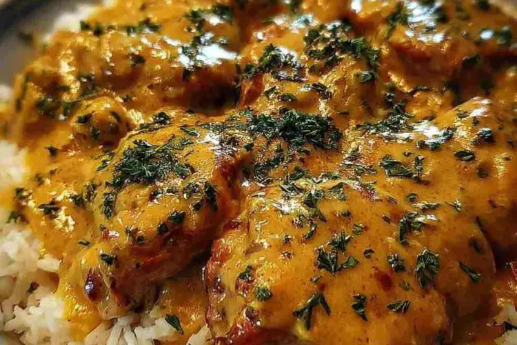 Smothered Chicken and Rice Easy Creamy Dinner Recipe