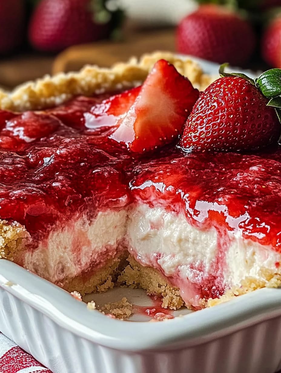 Strawberry Cheesecake Dump Cake