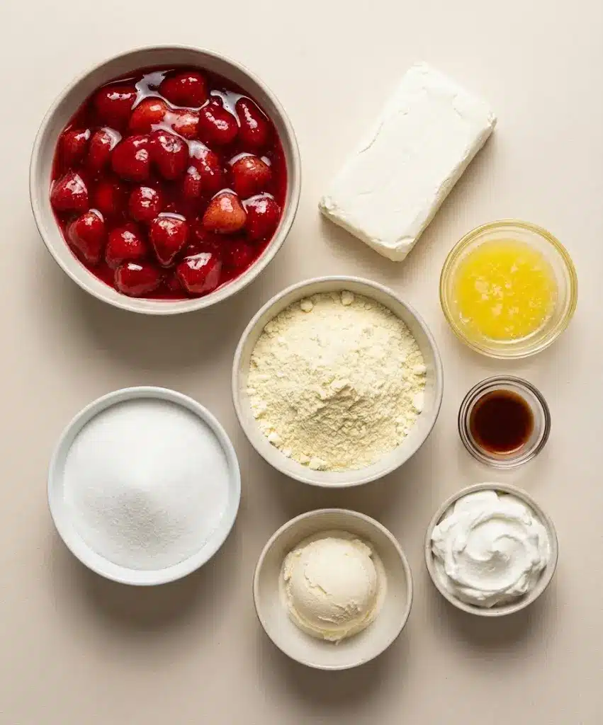 Strawberry Cheesecake Dump Cake ingredients