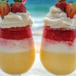 Strawberry Piña Colada with Malibu Frosting