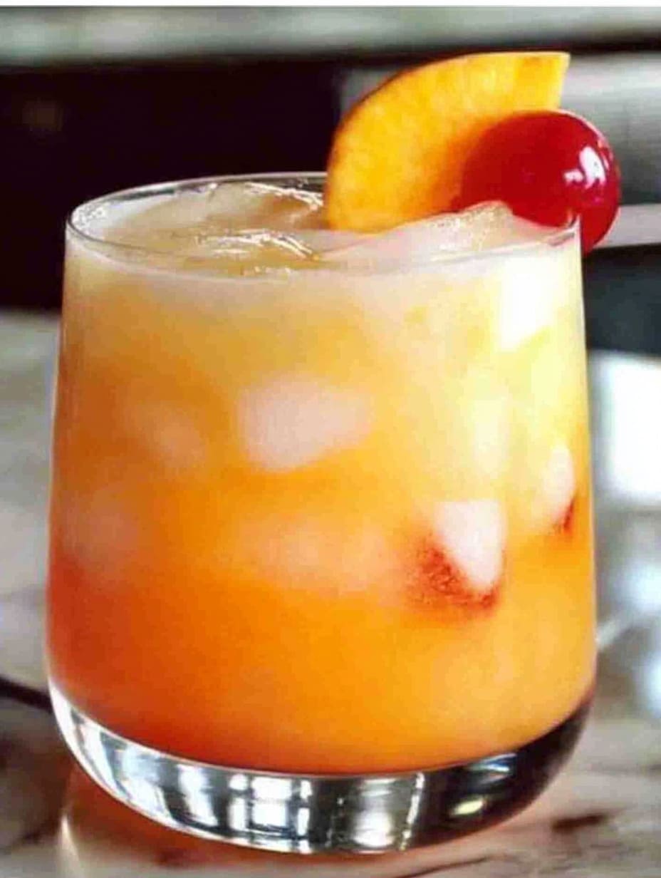 Tropical Amaretto Island Punch Cocktail