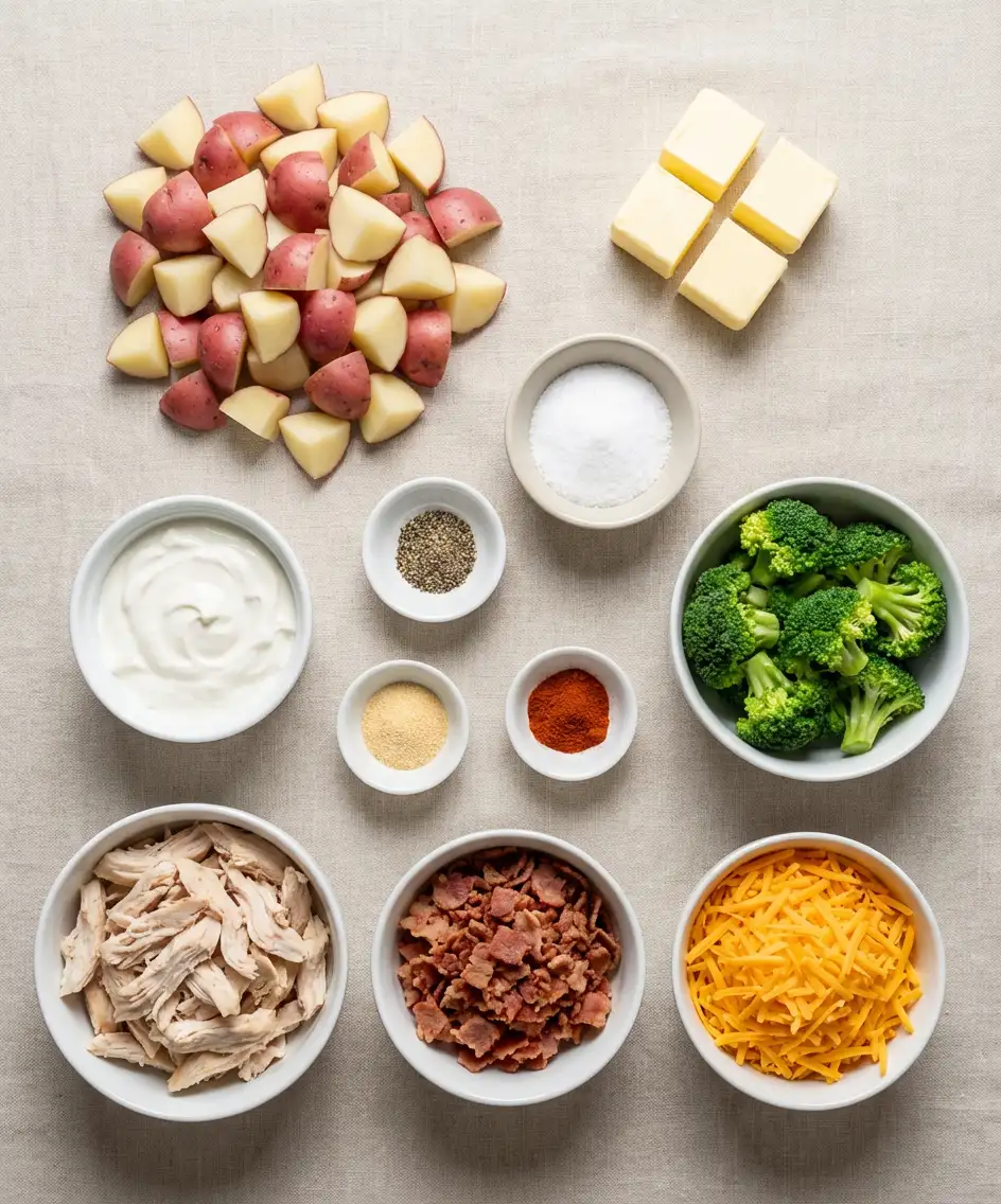 Baked Potato Chicken and Broccoli Casserole ingredients
