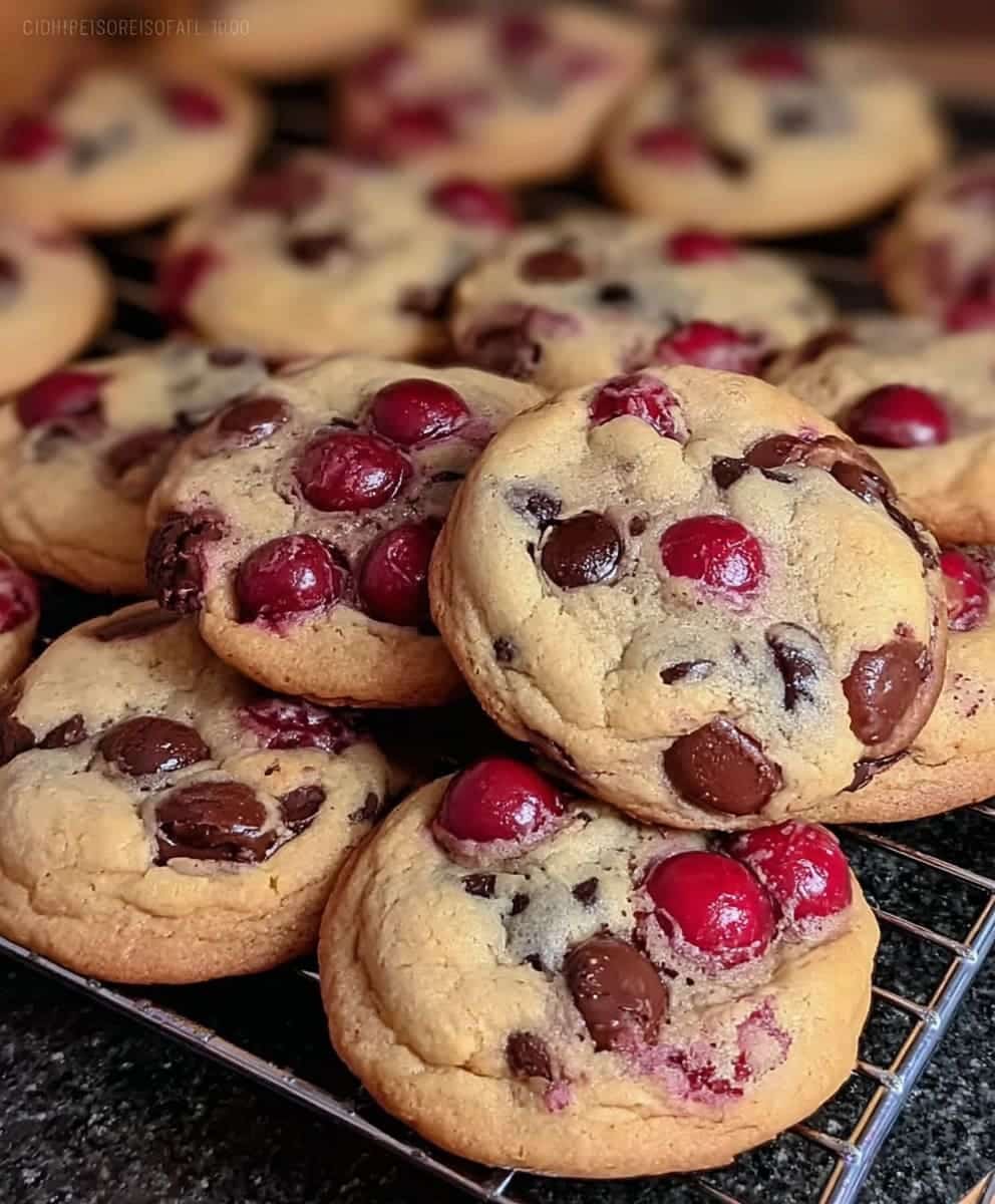 Chewy Cherry Chocolate Cookies Recipe