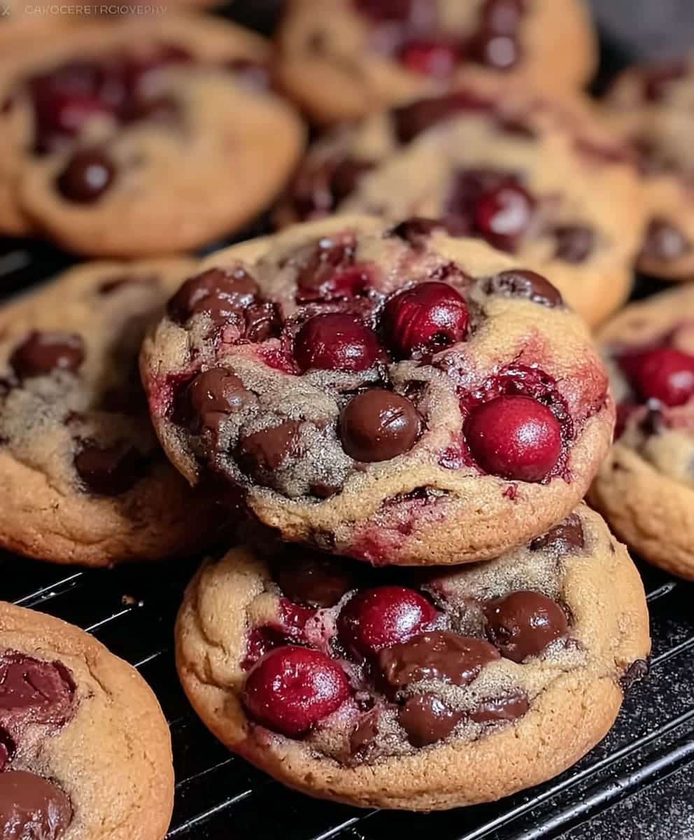Chewy Cherry Chocolate Cookies Recipe
