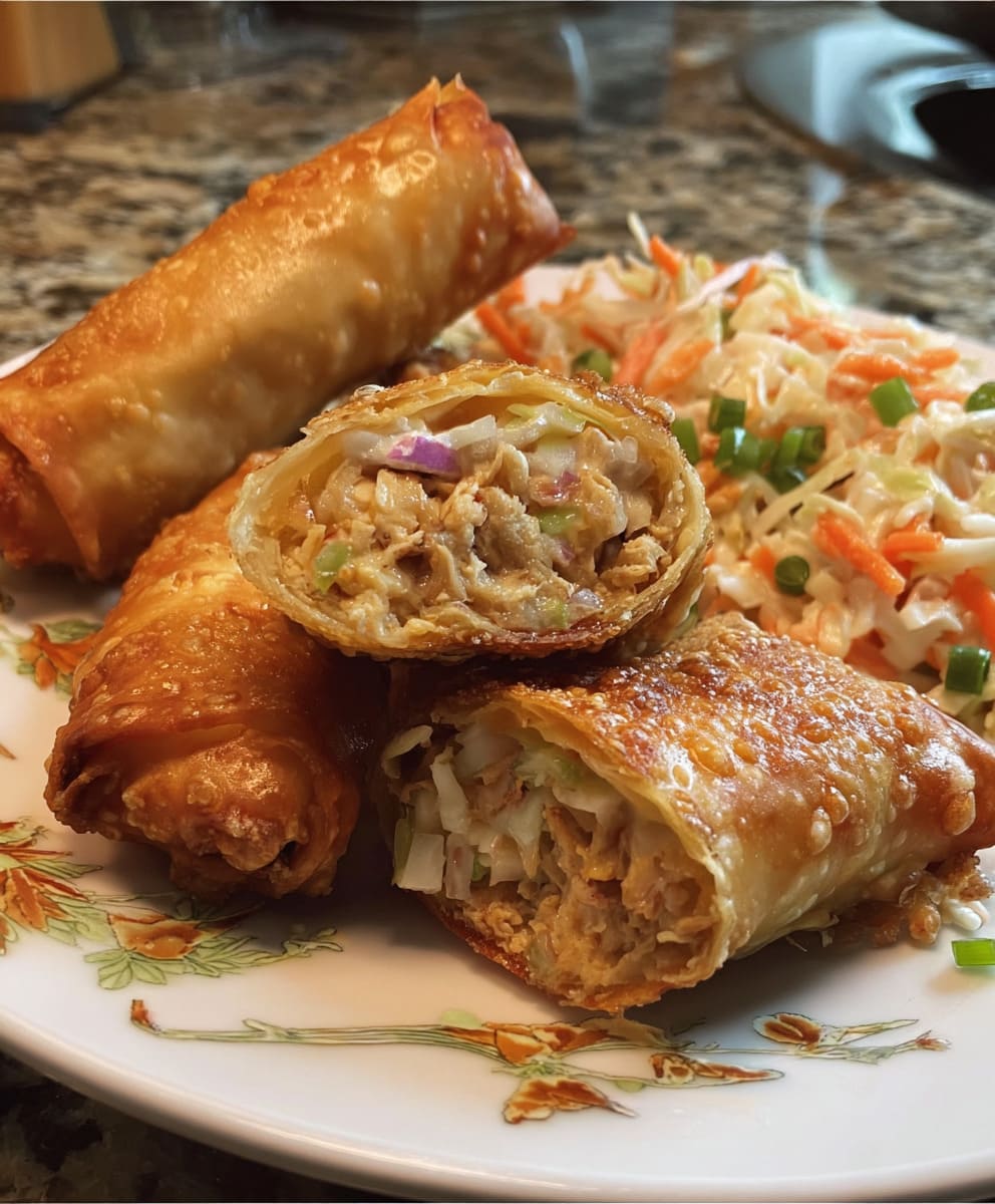 Chicken Coleslaw Egg Rolls